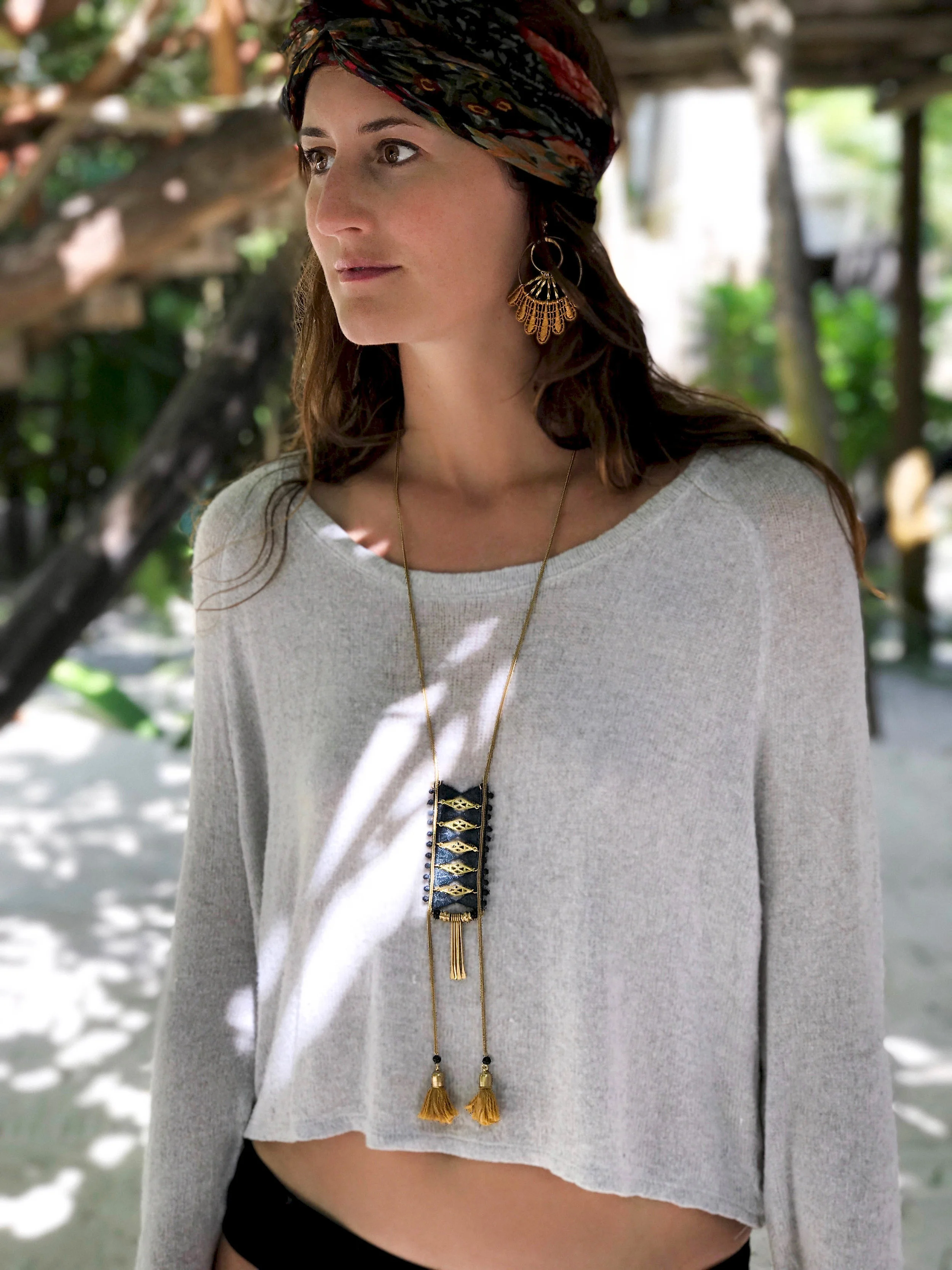 じん Indian Jewelry Cactus Necklace Cactus necklace — This Ilk - Vintage lace statement jewelry